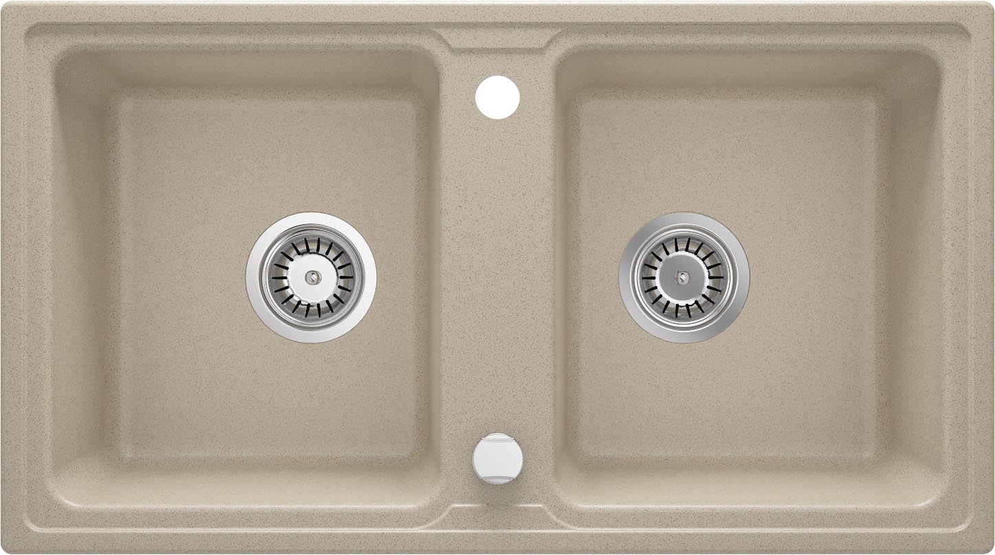 Granite sink, 2-bowl